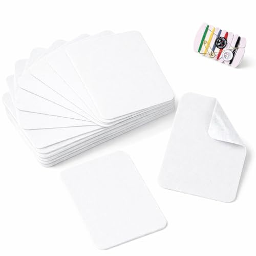 12 Stück Reparaturflicken zum Aufbügeln,Stoffreparaturflicken Baumwolle Bügelflicken Aufbügel Patches Stoff Aufbügelflicken für Kleidung, Hosen, Flicken und Dekorieren, Größe 7,6 x 10,2 cm, Weiß