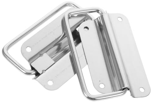 ABOOFAN Manijas Diseño Moderno y de Espacio Plegables de Acero Inoxidable Paquete de 2 Piezas Resistentes y Funcionales para Cajas y Armarios Industriales