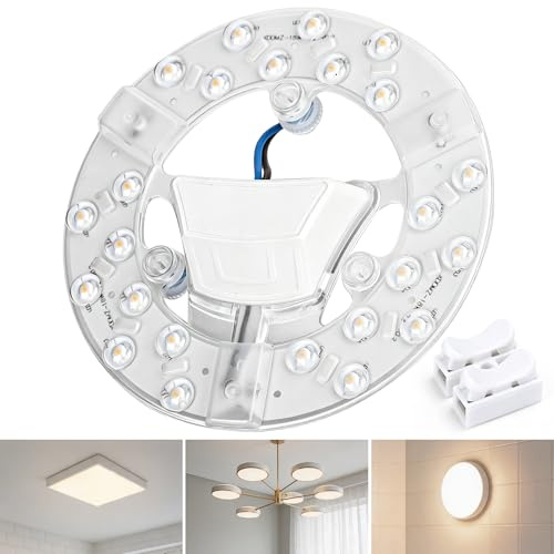 Aigostar Modulo Plafoniera LED - Pannello 18W 1900LM, Luce naturale a 4000K, Base Magnetica, Facile Installazione, Universale per Plafoniere e Lampadari (D137mm) | Lampada circolare LED di ricambio con magnete di montaggio, universale, adatta per lampadari, plafoniere, ecc