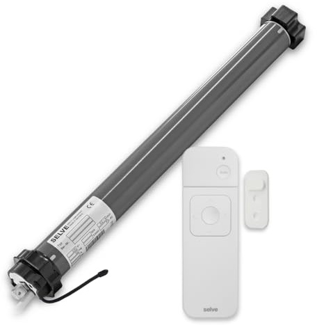 SELVE SE Pro 1/10-RC Ø45 Funk-Rollladenmotor für Welle SW 40, ink. 1-Kanal Handsender, inkl. SW 40 Wellenadapter, inkl. 2,5 m Kabel