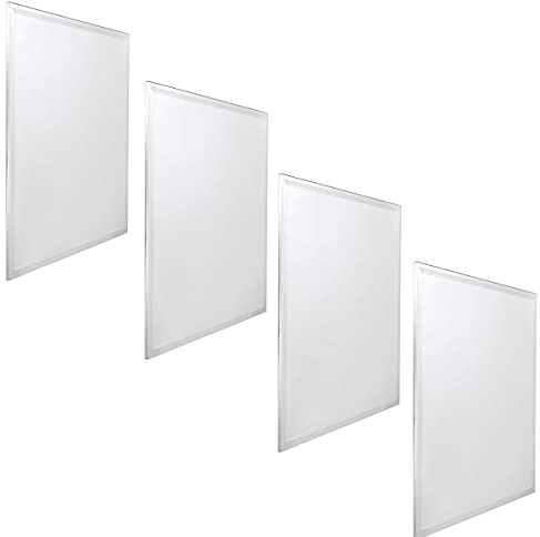 JANDEI – Confezione da 4 Pannelli LED Retroilluminati, Dimensioni 60x60cm, Potenza 48W, Bianco Freddo 6000K, 4500 lumen, Per montaggio ad incasso in controsoffitti tipo Armstrong, Driver inclusi