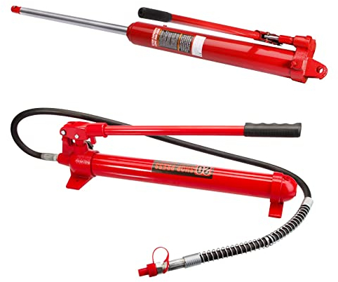 otgerlensker products Hydraulik Handpumpe 20 to. + Hydraulikzylinder 8t 495mm Doppelpumpe