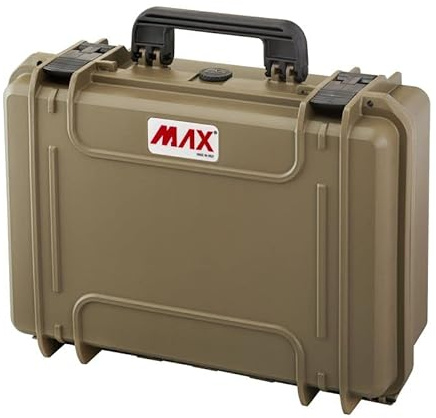 Max Case Waterproof Large Protective Hard Camera Case with Foam - IP67 Rated Dustproof Outdoor Protection for GoPro HERO2 HERO3, DSLR, SLR, Lenses and Accessories (Green),MAX430
