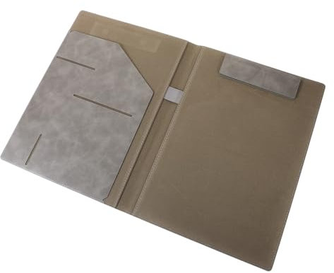 MAGICLULU Business Portfolio Organizer Dokumentenmappe Aus Hochwertigem Pu-leder Multifunktionaler Dokumentenordner Mit Metallklammern Für Büro Und Konferenzen Praktischer Dokumenten-organiz