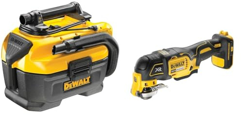 DeWalt - Aspirateur de Chantier Classe L - DCV584L-QW - Aspirateur 7,5L sur Secteur ou Batteries XR & Outil Oscillant Multi Cutter 18V sans Fil Brushless - Livré avec Jeu d'Accessoires de Coupe