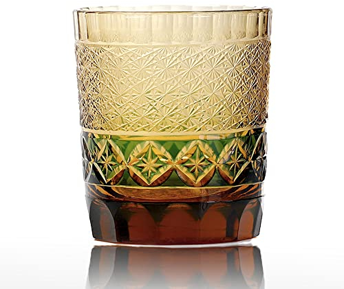 QTANZIQI Bicchieri da Whisky Fatti a Mano Bicchiere da Whisky in Cristallo Intagliato a Mano Bicchiere da Whisky Bicchiere da Whisky in Stile Giapponese Regalo Creativo 9 Once (Verde) Silk Pillowcase