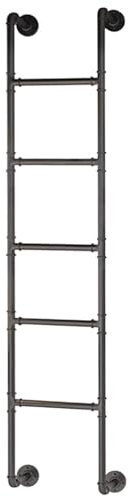 Yopappol Kellerfenster-Ausstiegsleiter, Feuerleiter, 100–300 cm, wandmontierte Metallleiter für den Dachboden, stabile gerade Leiter für Klettern auf dem Dach eines zweistöckigen Hauses(270cm/106in)