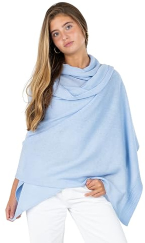 Velanio Cashmere Luxury Knitted Wrap Travel Shawl Scarf, Pashmina Stole, All-Season Scarf for Women Cashmere Wool Blend