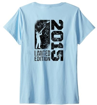 Damen Tontauben Jahrgang 2015 geboren Geburtstag Tontaubenschießen T-Shirt mit V-Ausschnitt