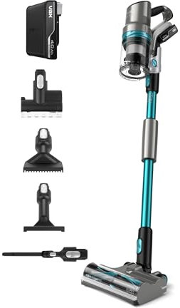 Vax HomePro Pet-Design Cordless Stick Vacuum Cleaner, HairWrap Resist, FlexiClean Pole, Easy Empty Bin, Pet, Stair and Crevice Tools, Up to 45 min Runtime, LED Lights, Graphite and Teal, CLSV-HPPC