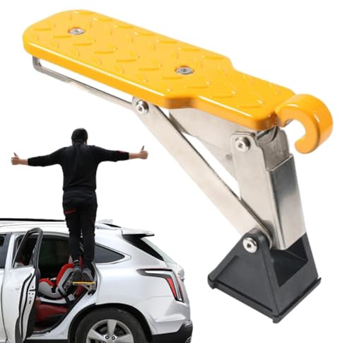 Pedana di blocco porta per auto, pedana di blocco porta scala auto, facile accesso al tetto 'auto, portapacchi pieghevole per carrello di atterraggio, gancio a V