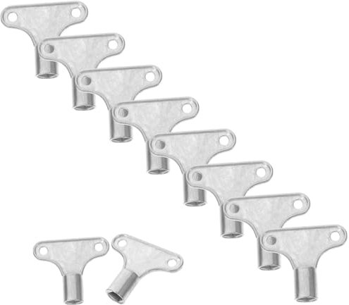 Uonlytech 10pcs Radiator Bleed Keys Multi-Functional Plumbing Bleeding Tool Metal Air Vent Utility Key for Heater Valve Maintenance