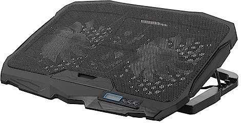 jojofuny Adjustable Laptop Cooling Pad 6 Gear Height Led Fan Quiet Laptop Cooler for Cervical and Lumbar Support