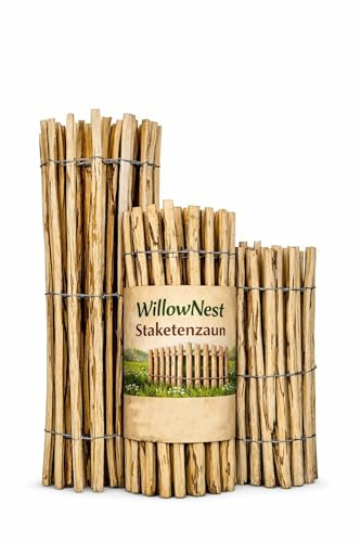Clôture Ganivelle en Bois de Noisetier 70x500 cm - Distance entre lattes 3-5 cm - Clôture de Jardin Rustique, Brise-vue Naturel - Support pour Plantes Grimpantes