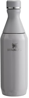 Stanley 1913 The All Day Slim Sports Water Bottle 0.35L - Cold for 3 Hours - Iced for 9 Hours - BPA-Free Recycled Stainless Steel Coffee Flask - Leakproof - Dishwasher Safe - Ash