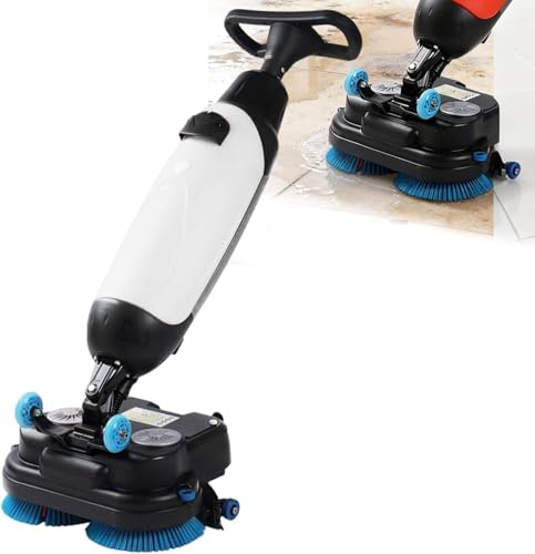 WEIZIIA Lavasciuga Pavimenti elettrica Rotante, Spazzola Rotante a 360°, lavapavimenti efficiente a 360 Giri/min, capacità di Pulizia 12916 Piedi Quadrati/Ora, Potente Pulizia Profonda White