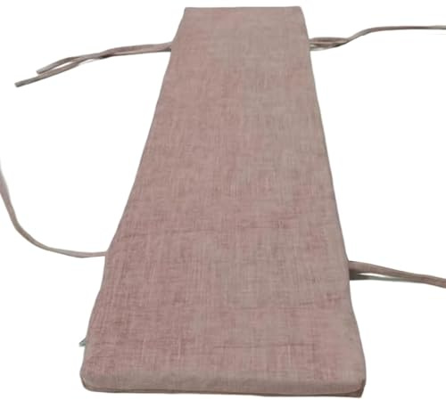 Outdoor/Indoor Bench Cushions 24x12x2in, Non-Slip Zippered Seat Pads for Deck Chairs, Swings & Beer Tents - Rectangular Cushion for Bay Windows (Peach Color)