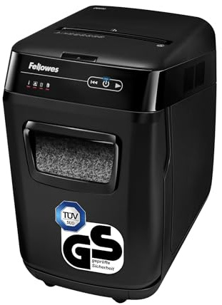 Fellowes Automatischer Aktenvernichter AutoMax 200M - bis zu 200 Blatt gleichzeitig (Mikropartikel, P-5), 1-3 Nutzer