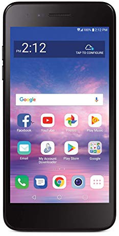 Tracfone Carrier-Locked LG Rebel 4 4G LTE Prepaid Smartphone - Black - 16GB - Sim Card Included - CDMA, Standart