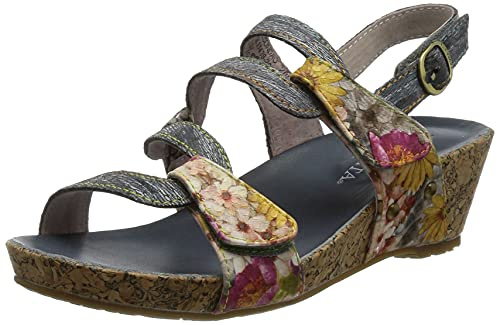 Laura Vita Beclindao 209, Sandali Peeptoe Donna, Grigio Gris, 41 EU