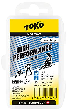 TOKO Skiwachs High Performance, Größe:40 g, Farbe:Blue -10 °C - -30 °C