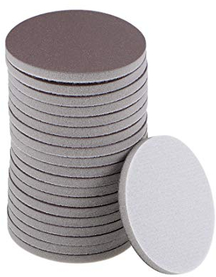sourcing map 20 Stück Schleifpapier Klett Schleifscheibe Schleifschwamm Nass/Trocken für Auto Holz Trockenbau Metall Braun Korund 800-1000 Körnung 3 Zoll