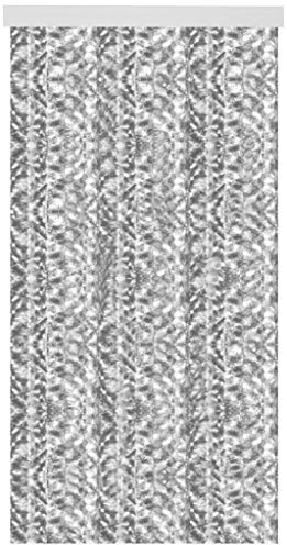 Cortina de flojel, 80 x 200 cm, en color gris claro y blanco jaspeado, perfecta protección contra insectos y privacidad para tu balcón y terraza, muchos colores