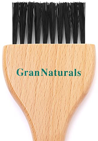 GranNaturals Hair Dye Brush - Hair Color Applicator- Hair Color Applicator with Natural Wood Handle & Nylon Bristles - Dyeing Brush for Precise Highlighting, Color Application