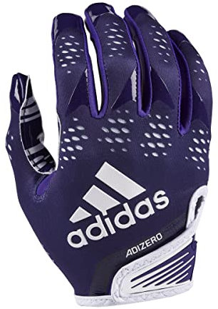 adidas Adizero 12 - Guantes de fútbol para receptores, color morado y blanco, talla M
