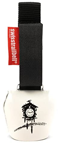 Das Original!! swisstrailbell® BlackForest Edition Pure White: Be Free, Trailbell, Fahrradglocke, Bear Bell
