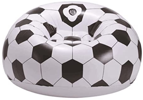Homoyoyo Aufblasbares Fußball Sofa Tragbar PVC Lounge Sessel Relaxsessel Outdoor Camping Garten Strand