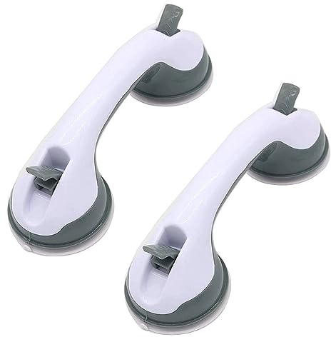 VR7 Grab Rail for Bathroom Shower Support Handle Upgraded Bathroom Safety Rail for Elderly & Disabled Non-Slip Shower Handle with Stronger Suction Cups – Easy Installation on Glass & Tiles