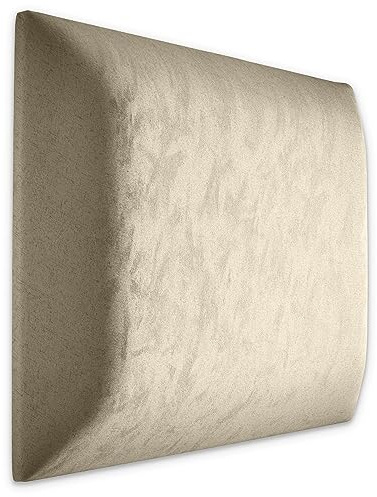 Muralo Panel acolchado de pared de terciopelo, panel acolchado de tela, para dormitorio, salón, cama, cabecero de cama, cojín lumbar, moderno y lujoso, panel acolchado (crema, 50 cm x 50 cm)