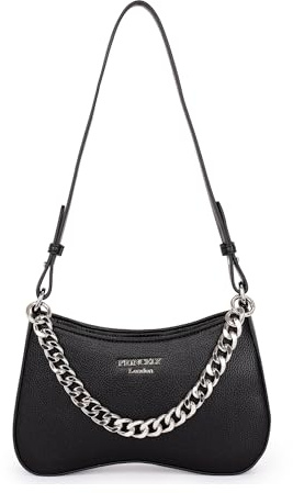 Princely London Schultertasche Nelly - Stylische Handtasche Damen - Elegante Tasche mit Reißverschluss & Innenfach