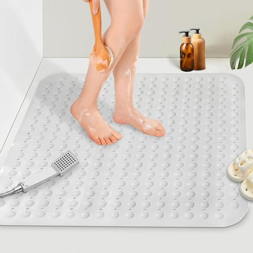 Mofonky Duschmatte rutschfest Antirutschmatte Dusche: 80 x 80 cm Duscheinlage Duschwanneneinlage Rutschmatte für Senioren