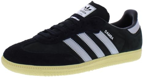 adidas 19000, Sportschuhe Samba Unisex-Erwachsene, Kern Schwarz Silber matt Fast gelb, 43 1/3 EU