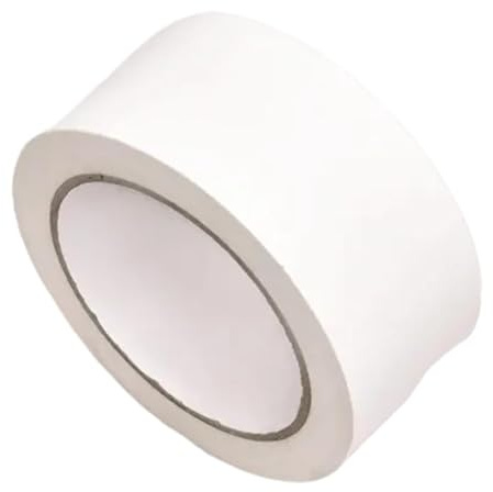 MJJ Fashion Waterproof Strong Gaffer Heavy Duty Tape, Adhesive Multi-Use for Indoor/Outdoor | Ultra Strong and High Strength Duct Tape Super Sticky (White, 48mmx10M)