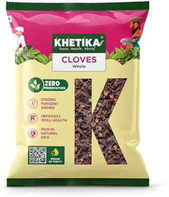 Khetika Naturale Lavang 100 g | Sans colorants artificiels | Clous de girofle naturels | Sans conservateurs
