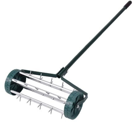 STWBHW Arieggiatore Manuale for Prato, arieggiatore for Prato da Giardinaggio, Rullo for Erba, arieggiatore for Prato con Impugnatura Antiscivolo e Punte for Denti, Facile da Montare, attrezzo