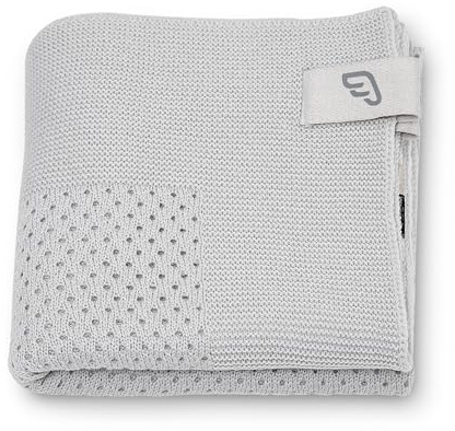 Stokke JetKids Merino Wool Blanket, Pebble Grey - Fits Inside BedBox Lid to Keep Your Child Warm While Travelling - Machine Washable