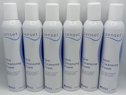 Senset Skin Cleansing Foam 300ml - Pack of 6 | No-Rinse Gentle Foam for Sensitive Skin Care