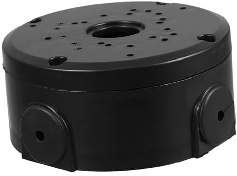 NUOBESTY Waterproof Junction Box for Cameras Universal Cable Junction Box for Cctv Ip Camera Black Ceiling and Wall Mount Bracket for Outdoor Home Security and Commercial Use