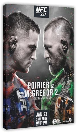 FKBALCZ Poster sur toile Boxing-UFC 257 Dustin Poirier Vs. Conor McGregor 2 - Décoration pour chambre à coucher, bureau, chambre - Cadeau - 20 x 30 cm