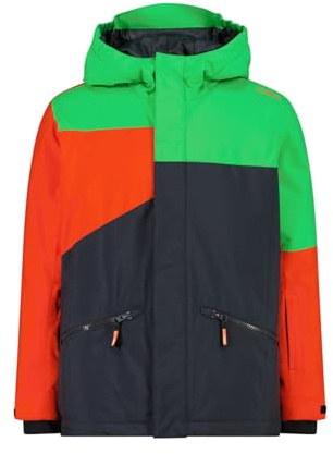 CMP Jungen Skijacke Clima Protect mit Kapuze Gr. 140 warmes Flat-Padding & Skipasstasche perfekt für aktive Schneetage.
