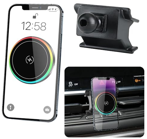 LUNQIN Car Magnetic Phone Mount for Jeep Compass 2022 2023 2024 2025 Auto Interior Accessories Best Cellphone Holder Fast 15W Wireless Charger Cell Phones Charging Screen Stand Accessory