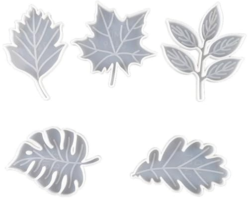 Stampi per sottobicchieri in resina Stampo per sottobicchieri in silicone a specchio fai-da-te per realizzare per tazze 5 pezzi