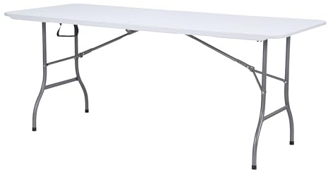 AXI Elba Biertisch Klappbar aus Kunststoff in Weiss | Klappbarer Picknicktisch Esstisch für Garten, Balkon oder Campingplatz | 180 x 74 x 75 cm