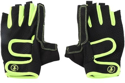 Generic 3/4 Finger Segelhandskar för Män och Kvinnor Andas Mesh Fitness Handskar med Sbr Vadderade Handflator för Cykling, Fiske, Klättring, Paddling, Gym, Träning (S)