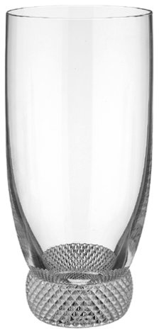 Octavie Tumbler Set of 4 by Villeroy & Boch - Lead Free Engraved Crystal Glass - Dishwasher Safe Construction - 11 Ounce Capacity