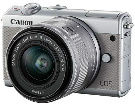 Canon EOS M100 GY M15-45 S - Cámara con Sensor APS-C de 24.2 MP (DIGIC 7, Dual Pixel CMOS AF, Pantalla táctil LCD de 8 cm, Full HD a 60P) Gris